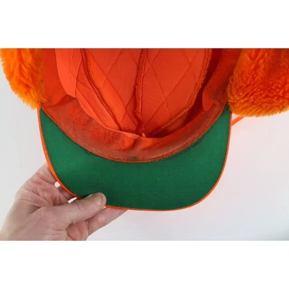 Vtg 70s 80s Streetwear Distressed Quilted Ear Flap Trappers Hunter Hat Medium - Picture 11 of 12